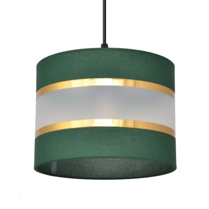 Lampadario a sospensione con filo HELEN 3xE27/15W/230V verde/oro
