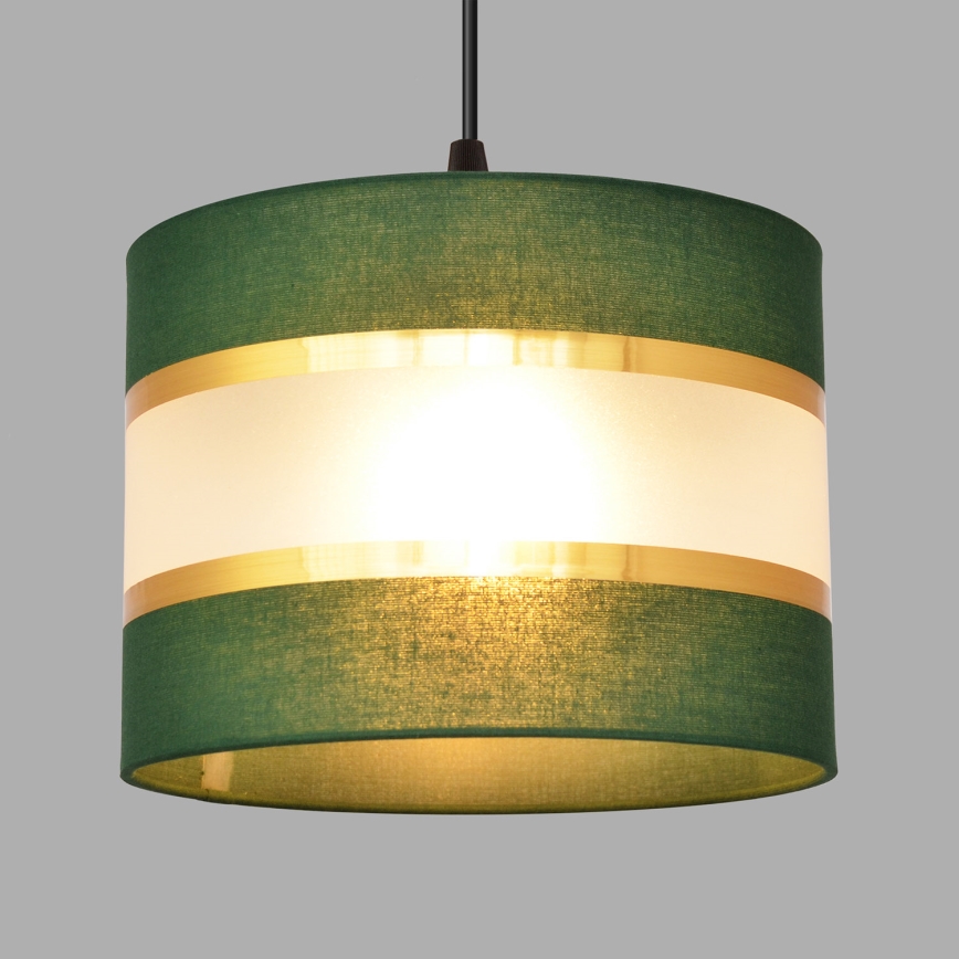 Lampadario a sospensione con filo HELEN 3xE27/15W/230V verde/oro