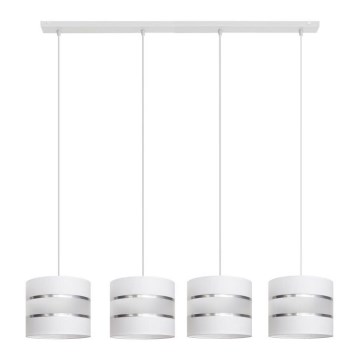 Lampadario a sospensione con filo HELEN 4xE27/15W/230V bianco
