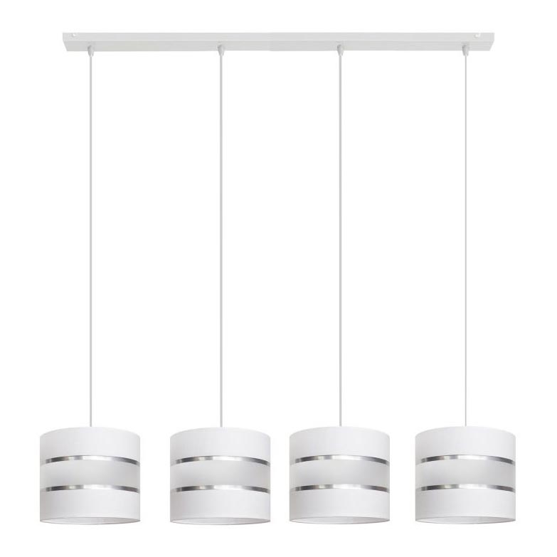 Lampadario a sospensione con filo HELEN 4xE27/15W/230V bianco