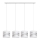 Lampadario a sospensione con filo HELEN 4xE27/15W/230V bianco