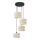 Lampadario a sospensione con filo HELEN 4xE27/15W/230V color crema/nero/oro