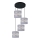 Lampadario a sospensione con filo HELEN 4xE27/15W/230V grigio/nero