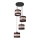 Lampadario a sospensione con filo HELEN 4xE27/15W/230V marrone/nero/oro