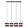 Lampadario a sospensione con filo HELEN 4xE27/15W/230V marrone/nero/oro