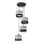 Lampadario a sospensione con filo HELEN 4xE27/15W/230V nero/grigio/oro