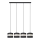 Lampadario a sospensione con filo HELEN 4xE27/15W/230V nero/oro