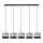Lampadario a sospensione con filo HELEN 5xE27/15W/230V nero/grigio/argento