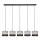 Lampadario a sospensione con filo HELEN 5xE27/15W/230V nero/grigio/oro