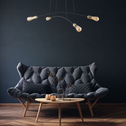 Lampadario a sospensione con filo HELIX 4xE27/15W/230V