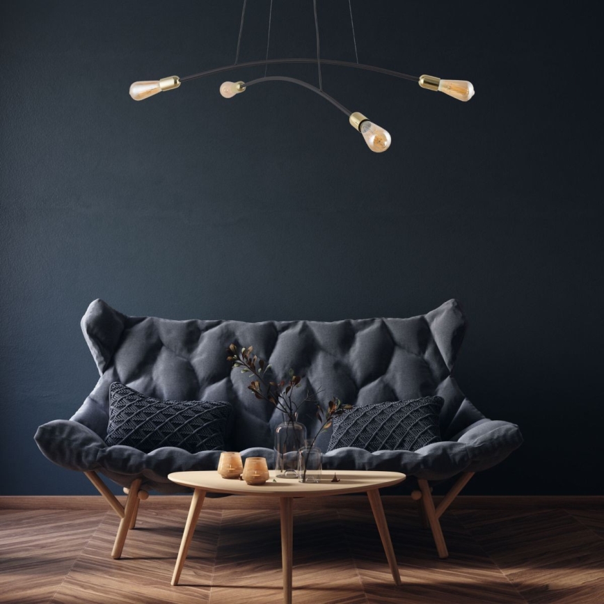 Lampadario a sospensione con filo HELIX 4xE27/15W/230V