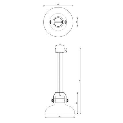 Lampadario a sospensione con filo HELSING 1xE27/60W/230V cromo opaco