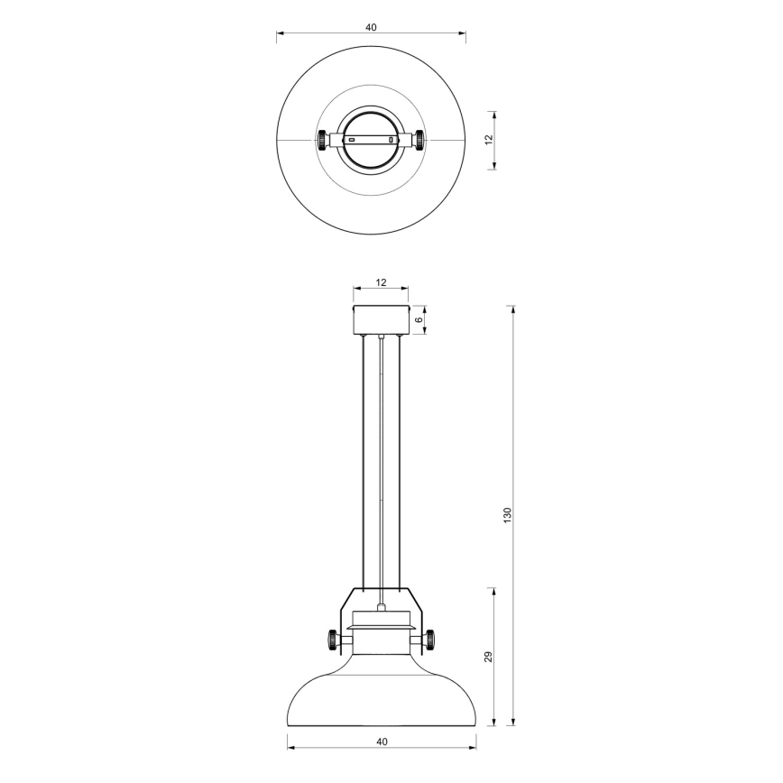 Lampadario a sospensione con filo HELSING 1xE27/60W/230V cromo opaco