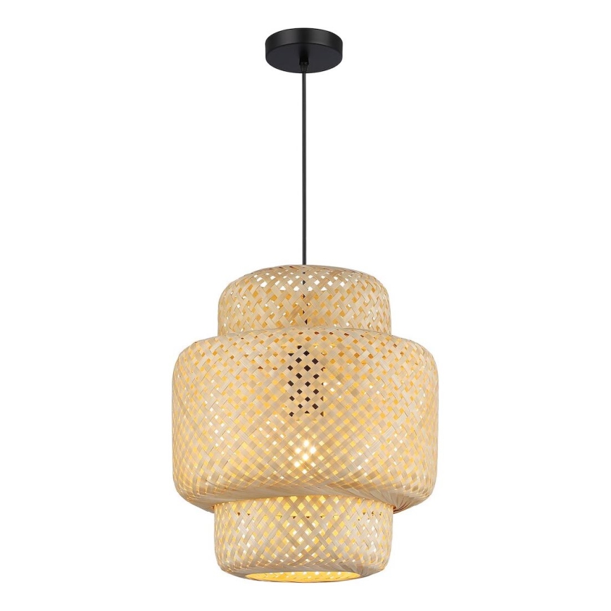 Lampadario a sospensione con filo HESTIA 1xE27/60W/230V diametro 30 cm bambù