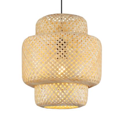 Lampadario a sospensione con filo HESTIA 1xE27/60W/230V diametro 30 cm bambù