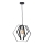 Lampadario a sospensione con filo HEXAGON 1xE27/60W/230V nero/cromo lucido