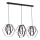Lampadario a sospensione con filo HEXAGON 3xE27/60W/230V nero/cromo lucido