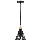 Lampadario a sospensione con filo HIRA 1xE27/60W/230V diametro 18 cm nero