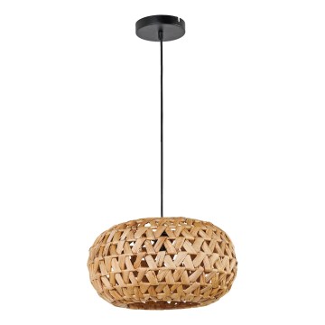 Lampadario a sospensione con filo HOSHI 1xE27/20W/230V diametro 38 cm canapa