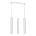 Lampadario a sospensione con filo HUDSON 3xGU10/8W/230V bianco