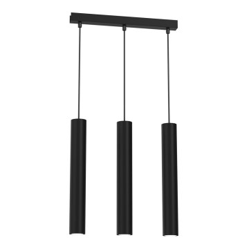 Lampadario a sospensione con filo HUDSON 3xGU10/8W/230V nero