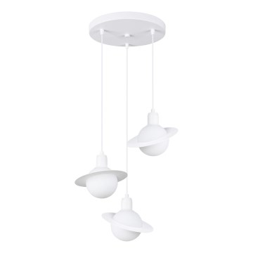 Lampadario a sospensione con filo HYPERION 3xG9/8W/230V bianco