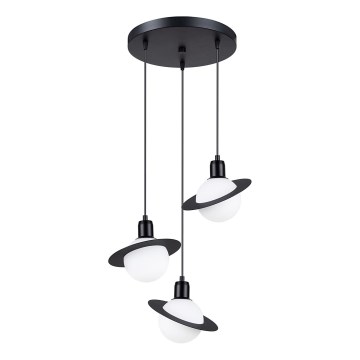 Lampadario a sospensione con filo HYPERION 3xG9/8W/230V nero