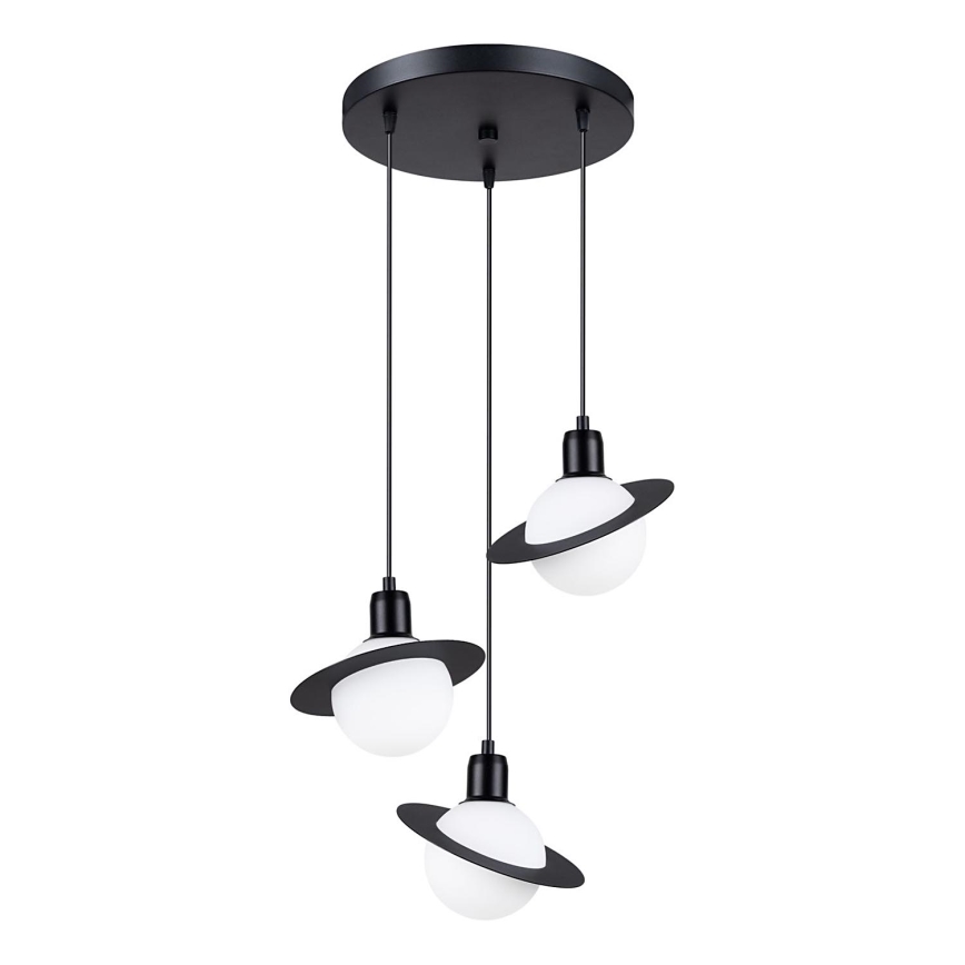 Lampadario a sospensione con filo HYPERION 3xG9/8W/230V nero