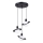 Lampadario a sospensione con filo HYPERION 3xG9/8W/230V nero