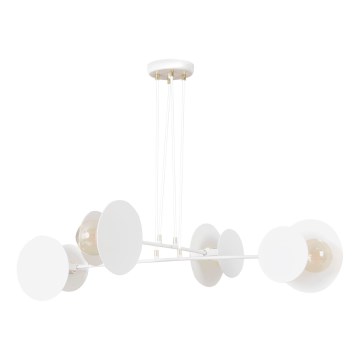Lampadario a sospensione con filo IDEA 4xE27/15W/230V bianco