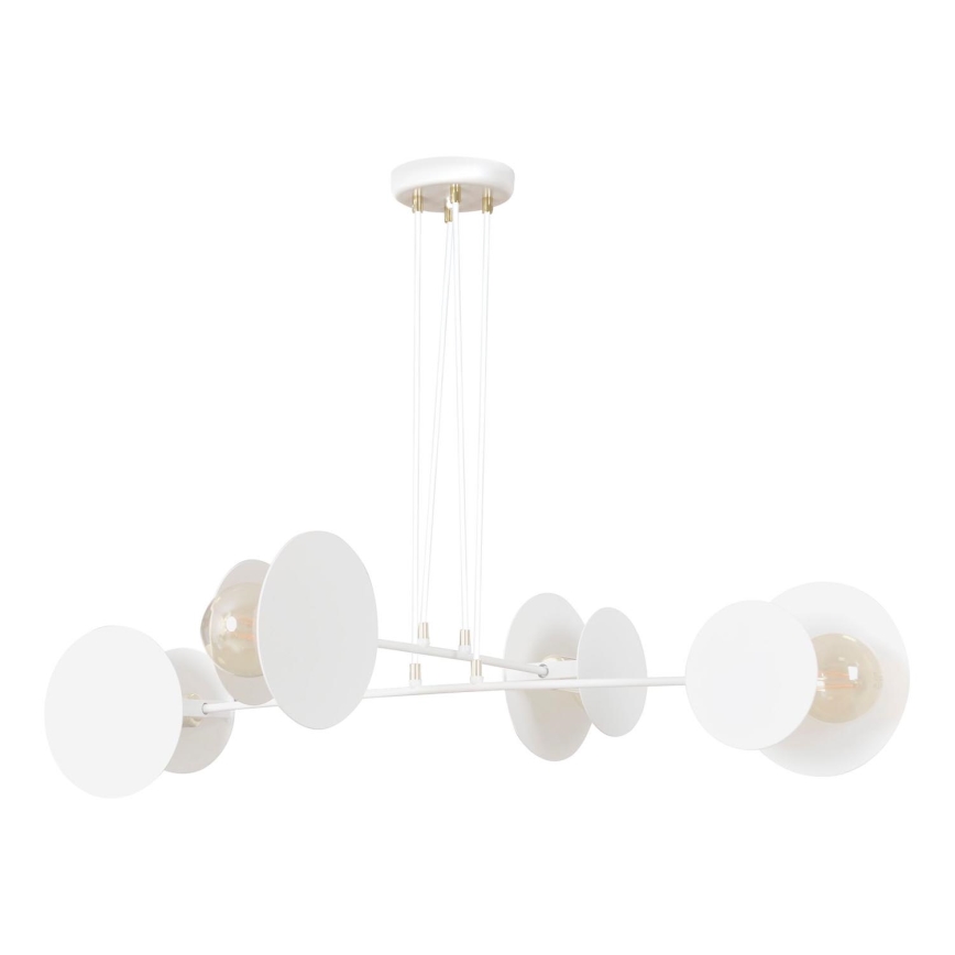 Lampadario a sospensione con filo IDEA 4xE27/15W/230V bianco