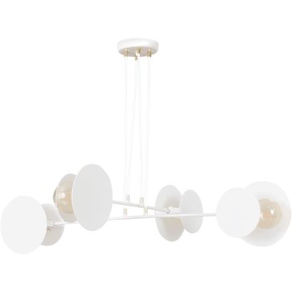 Lampadario a sospensione con filo IDEA 4xE27/15W/230V bianco
