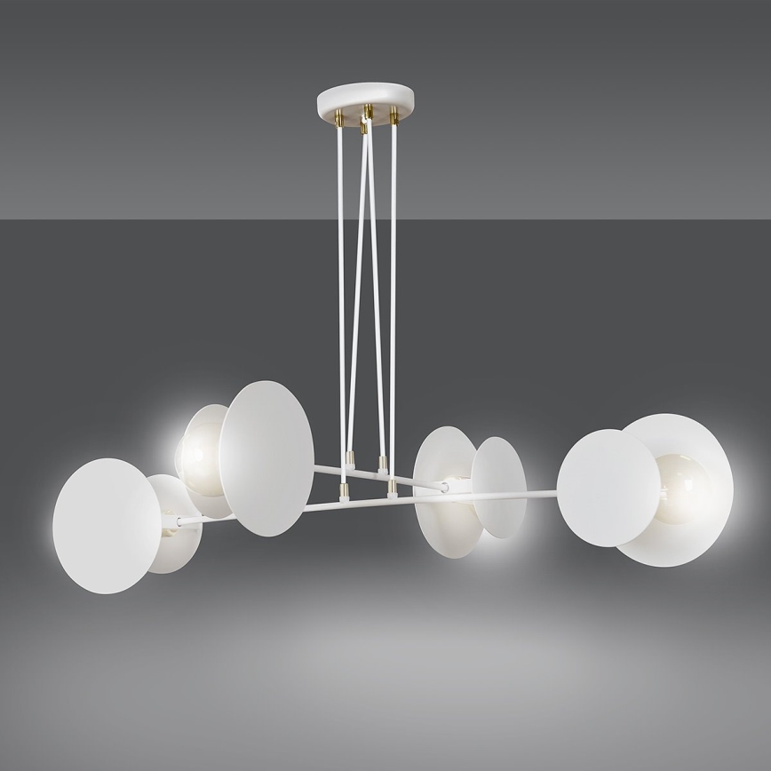 Lampadario a sospensione con filo IDEA 4xE27/15W/230V bianco