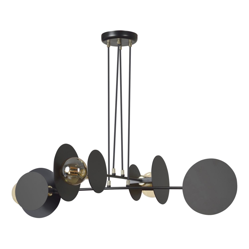Lampadario a sospensione con filo IDEA 4xE27/15W/230V nero