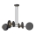 Lampadario a sospensione con filo IDEA 4xE27/15W/230V nero