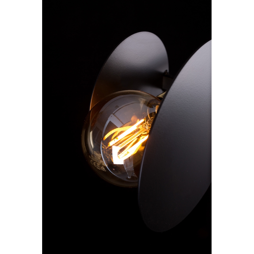 Lampadario a sospensione con filo IDEA 4xE27/15W/230V nero