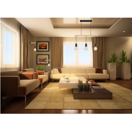 Lampadario a sospensione con filo IZZY 3xE27/60W/230V