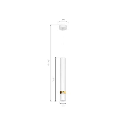 Lampadario a sospensione con filo JOKER 1xGU10/25W/230V bianco