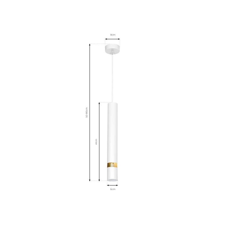 Lampadario a sospensione con filo JOKER 1xGU10/25W/230V bianco