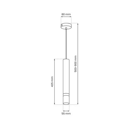 Lampadario a sospensione con filo JOKER 1xGU10/25W/230V nero/cromo opaco