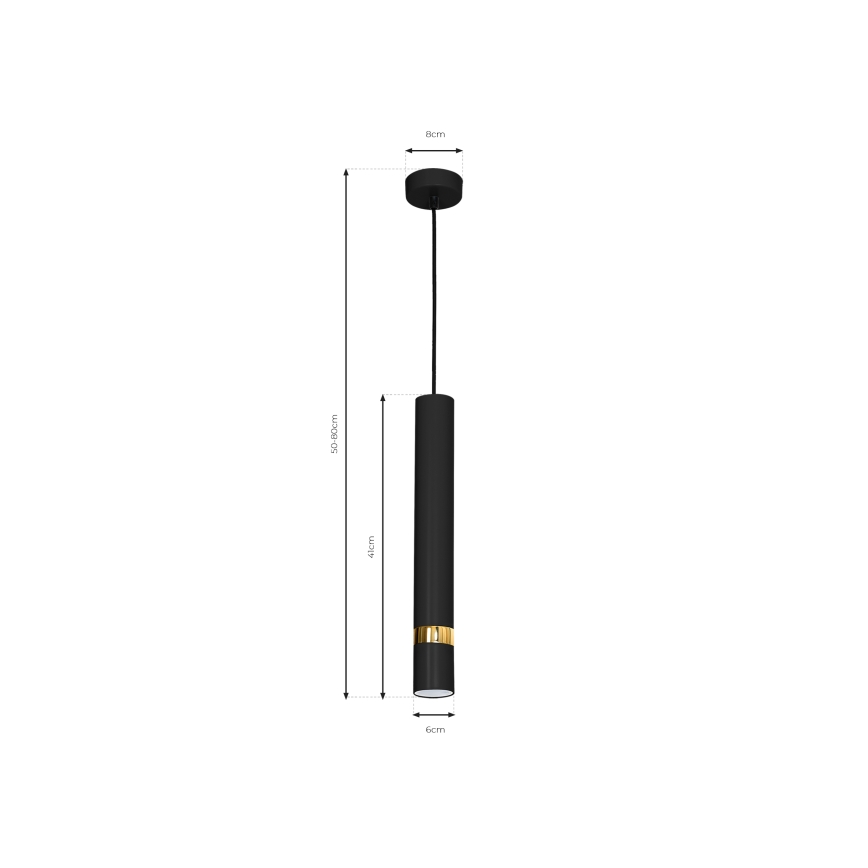 Lampadario a sospensione con filo JOKER 1xGU10/25W/230V nero