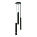 Lampadario a sospensione con filo JOKER 3xGU10/8W/230V verde/oro