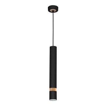 Lampadario a sospensione con filo  JOKER BLACK WOOD 1xGU10/8W/230V