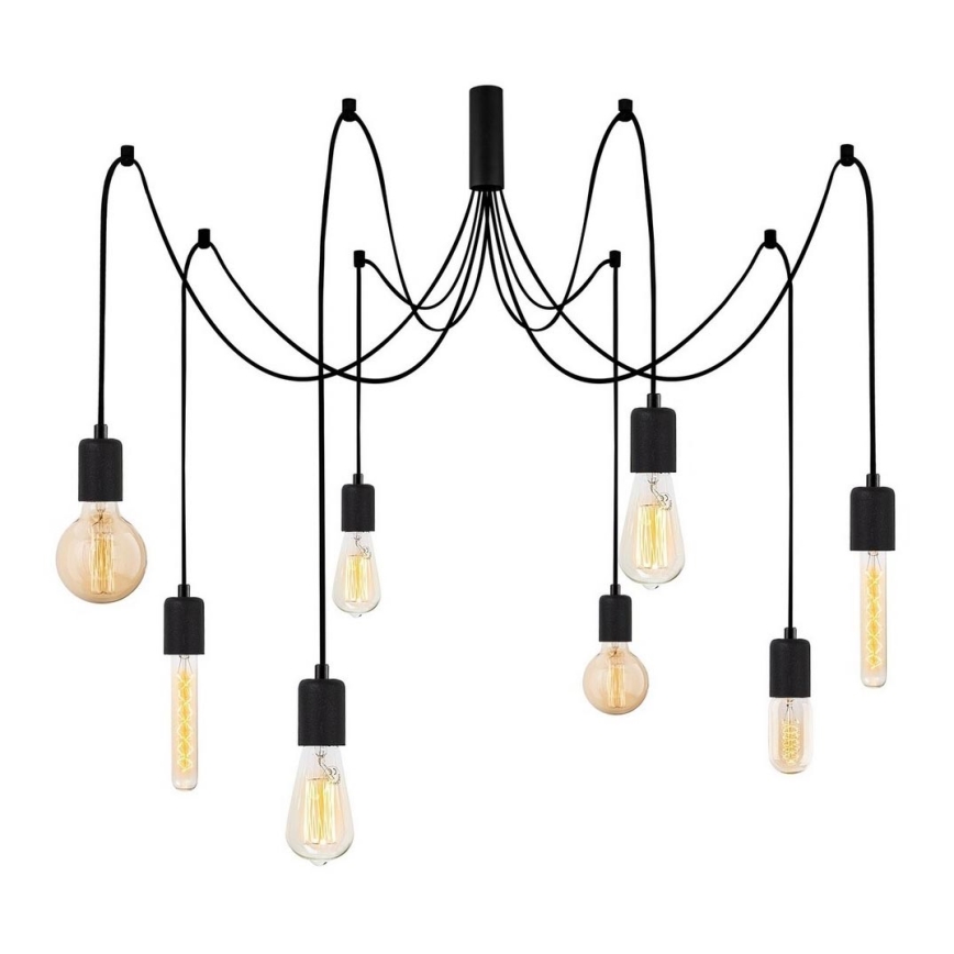 Lampadario a sospensione con filo KABLUNI 8xE27/100W/230V ragno