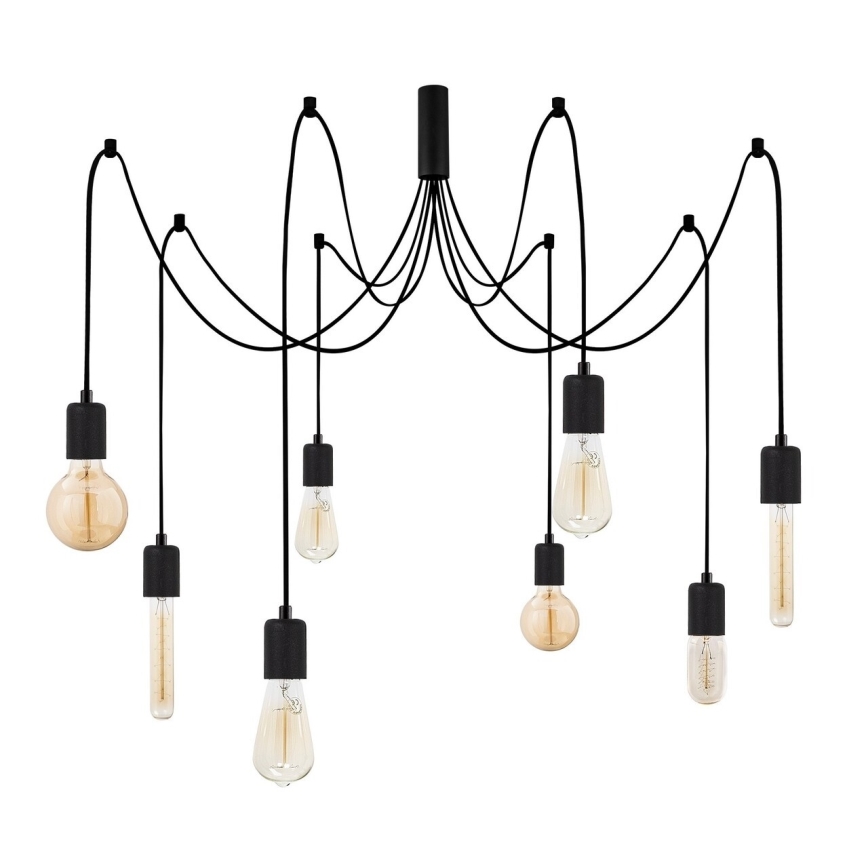 Lampadario a sospensione con filo KABLUNI 8xE27/100W/230V ragno