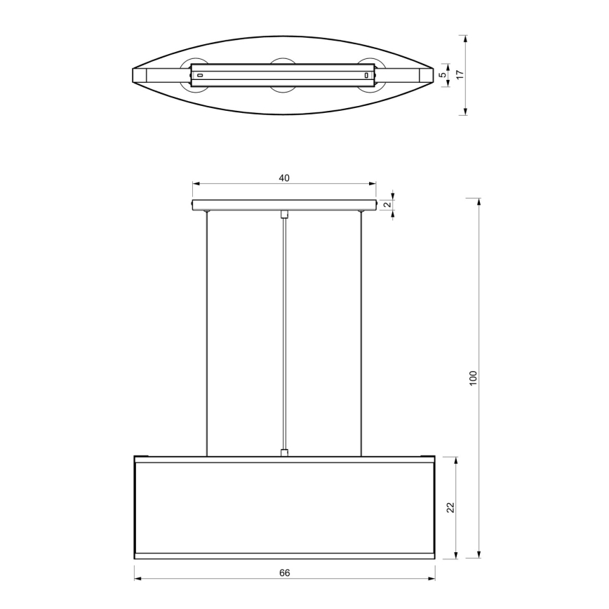 Lampadario a sospensione con filo KAGA 3xE27/60W/230V nero/oro