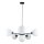 Lampadario a sospensione con filo KALIOPE 6xE14/50W/230V nero/bianco