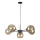 Lampadario a sospensione con filo KALIOPE 6xE27/60W/230V nero/fumé beige