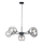 Lampadario a sospensione con filo KALIOPE 6xE27/60W/230V nero/limpido