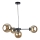 Lampadario a sospensione con filo KALIOPE II 4xE14/50W/230V nero/fumé beige